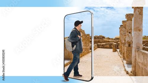 Travel online. Booking tour...