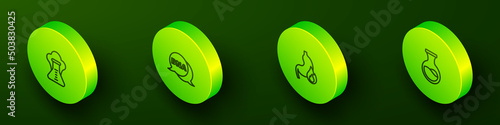 Set Isometric line Chemical explosion, DNA symbol, Stomach heartburn and Test tube and flask icon. Vector