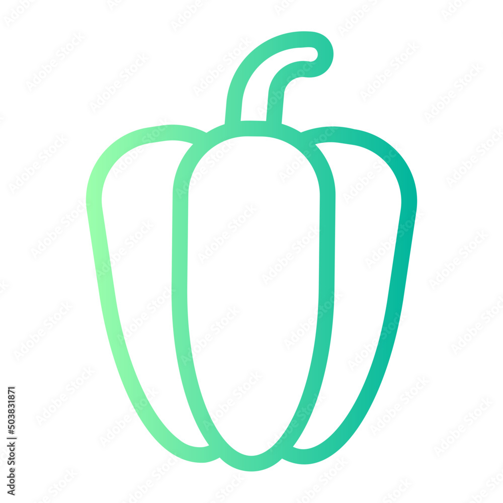 Bell pepper gradient icon Bell pepper gradient icon