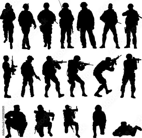 Soldiers silhouettes