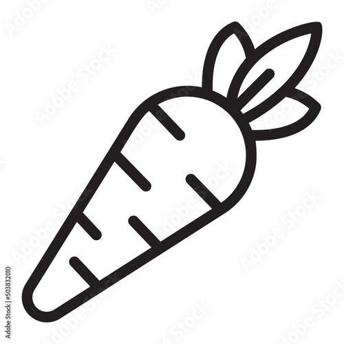 carrot line icon