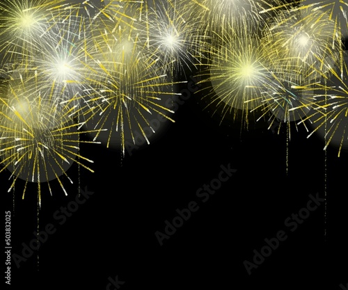 Beautiful Fireworks event background vector material