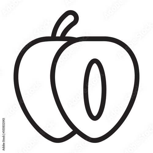 Sapodilla line icon