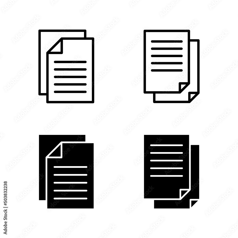 Document icons vector. Paper sign and symbol. File Icon Document icons vector. Paper sign and symbol. File Icon