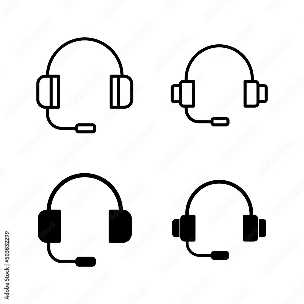 Headphone icons vector. Headvector sign and symbol Headphone icons vector. Headvector sign and symbol