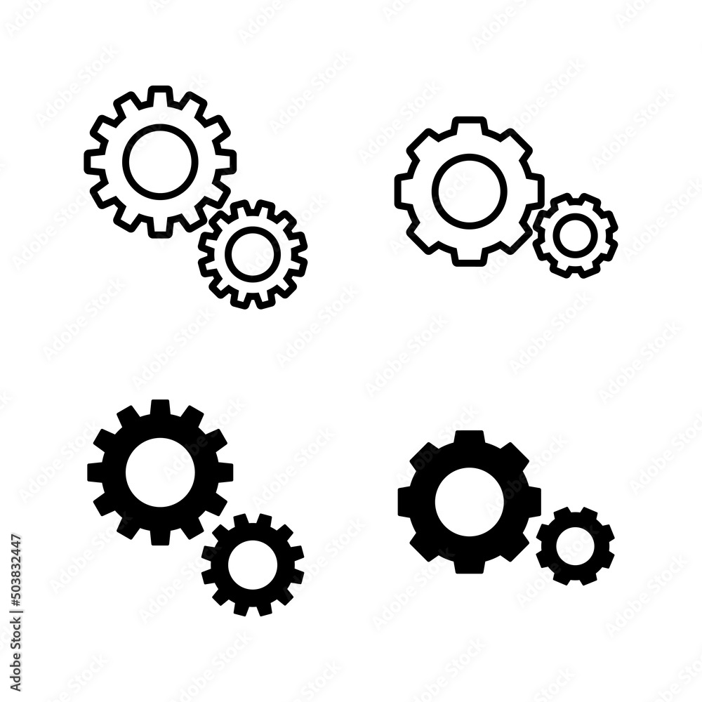 Setting Icons vector. Cog sign and symbol. Gear Sign Setting Icons vector. Cog sign and symbol. Gear Sign