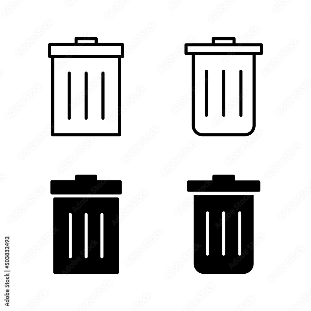 Trash icons vector. trash can icon. delete sign and symbol. Trash icons vector. trash can icon. delete sign and symbol.