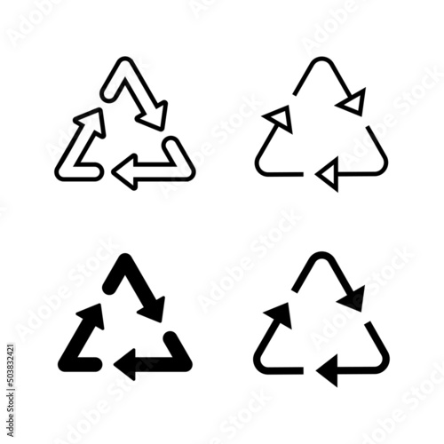 Recycle icons vector. Recycling sign and symbol.