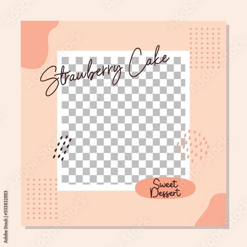 Food menu banner or social media post template