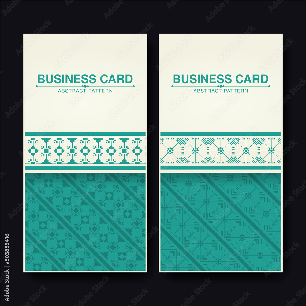 flat design ornament pattern vertical card