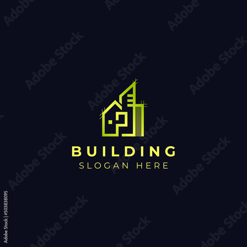 Elegant Gold Building house Logo template
