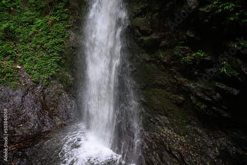 Waterfalls flowing into a waterfall basin