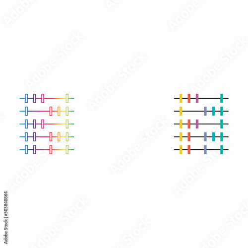 abacus icon vector background
