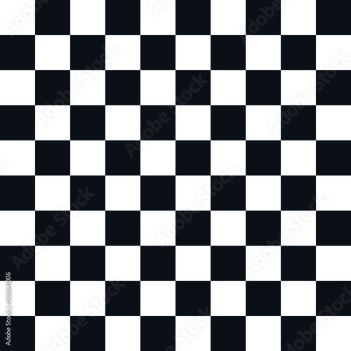 Fotobehang Abstract background black and white chessboard seamless pattern square backgroun