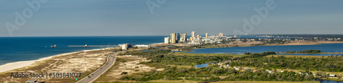 Aerial panorama Gulf State Park AL USA