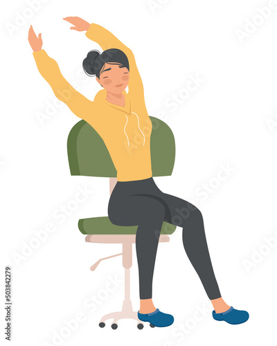 businesswoman in active break