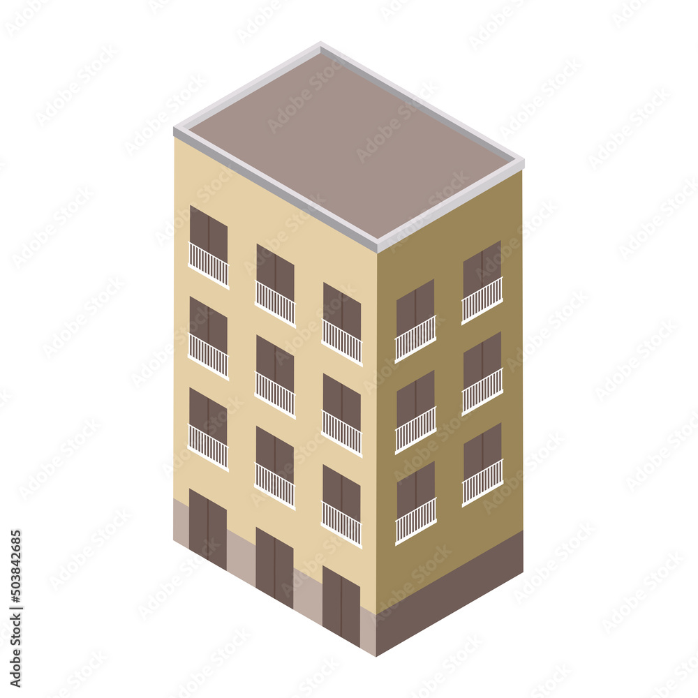 beige isometric block beige isometric block