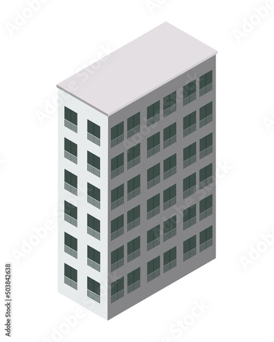gray isometric building