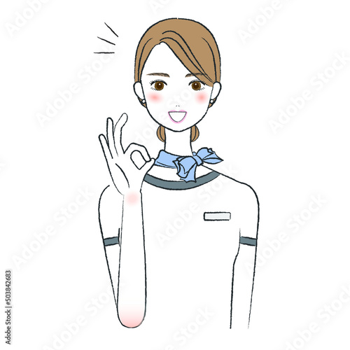 美容アドバイザーのイラスト　エステティシャン