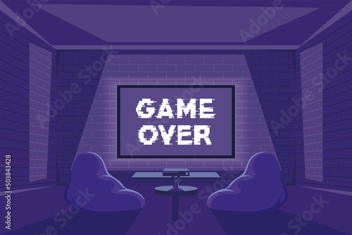 game over lettering in display