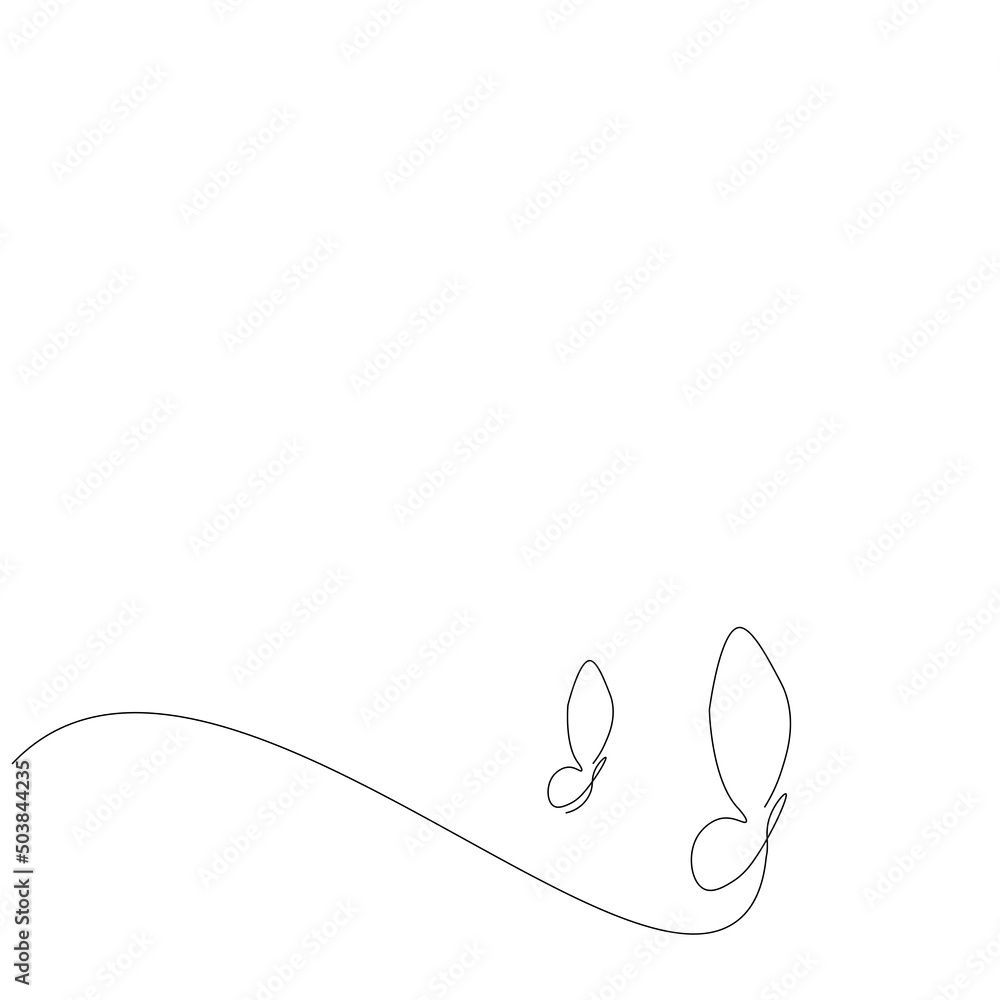 Butterfly animals line drawing vector illustration