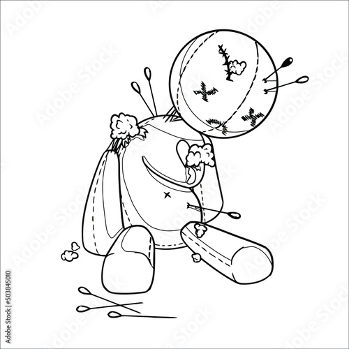 Voodoo dols coloring page for all ages