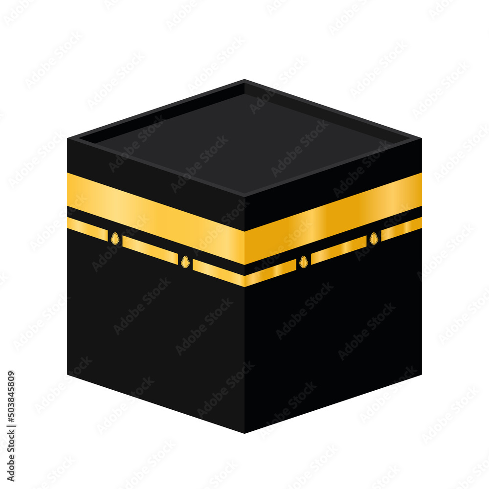 Kaaba Mecca Icon Clipart Vector Illustration Design for Hajj and Eid Adha Islamic Background Kaaba Mecca Icon Clipart Vector Illustration Design for Hajj and Eid Adha Islamic Background