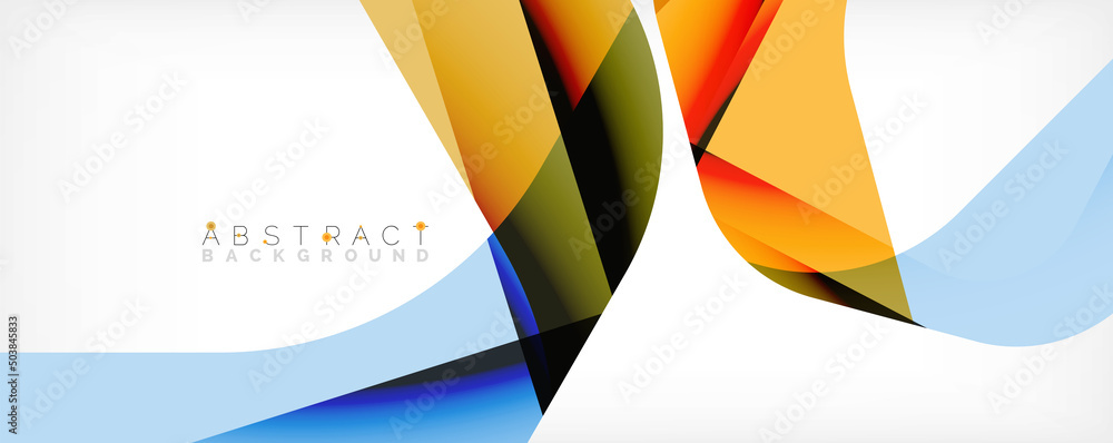 Minimal abstract background - color overlapping shapes on white with shadow lines. Vector Illustration For Wallpaper, Banner, Background, Landing Page Minimal abstract background - color overlapping shapes on white with shadow lines. Vector Illustration For Wallpaper, Banner, Background, Landing Page