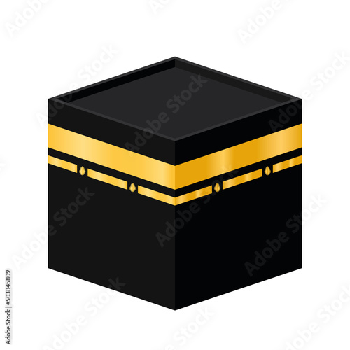 Kaaba Mecca Icon Clipart Vector Illustration Design for Hajj and Eid Adha Islamic Background