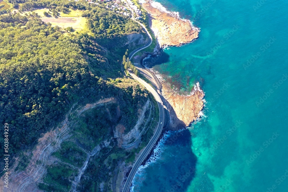 Naklejka premium aerial view of the sea