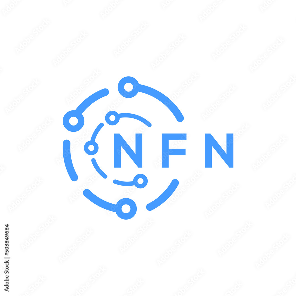 Obraz premium NFN technology letter logo design on white background. NFN creative initials technology letter logo concept. NFN technology letter design. 