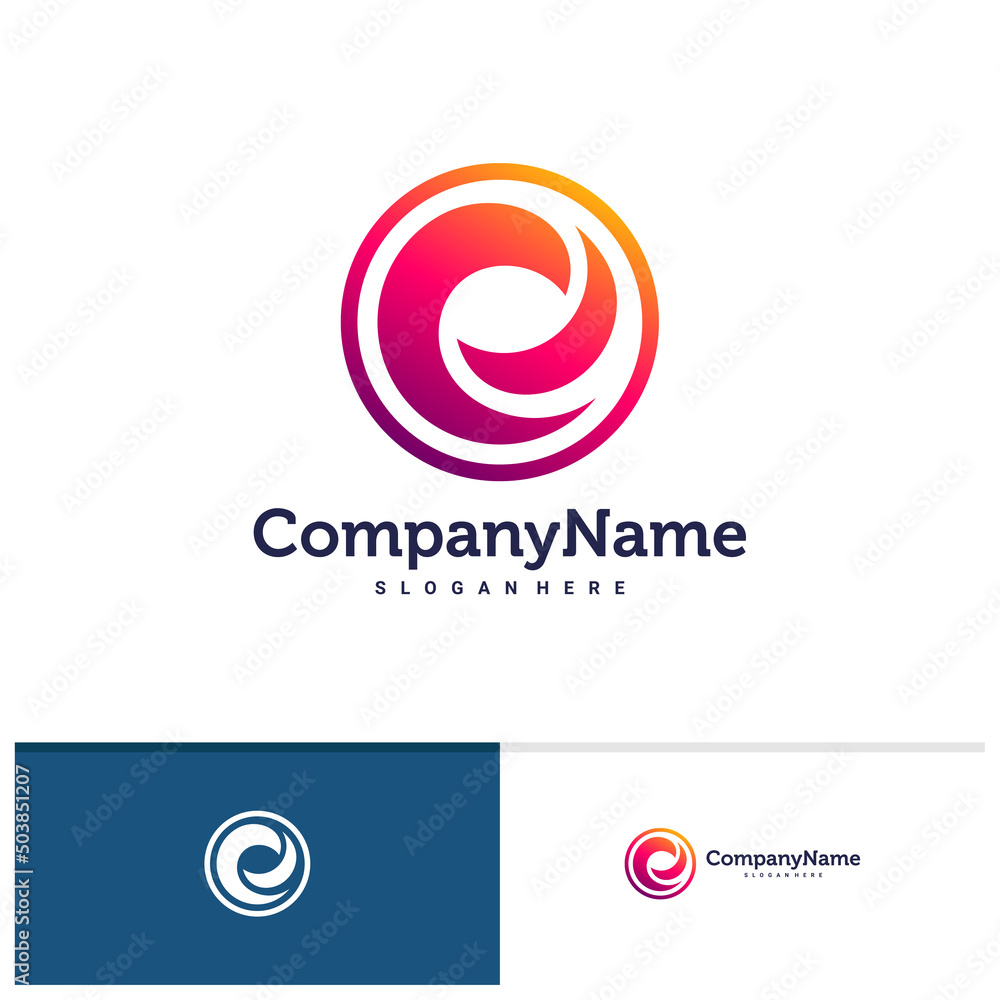 Letter E logo vector template, Creative E logo design concepts