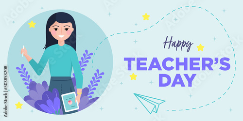 Banner del dia de la maestra.
