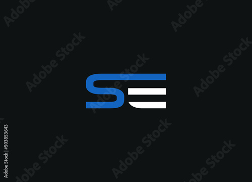 SE S E Letter Logo Design with Lines. Modern Creative