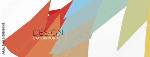 Background colorful shapes template. Wallpaper for concept of AI technology, blockchain, communication, 5G, science, business and technology