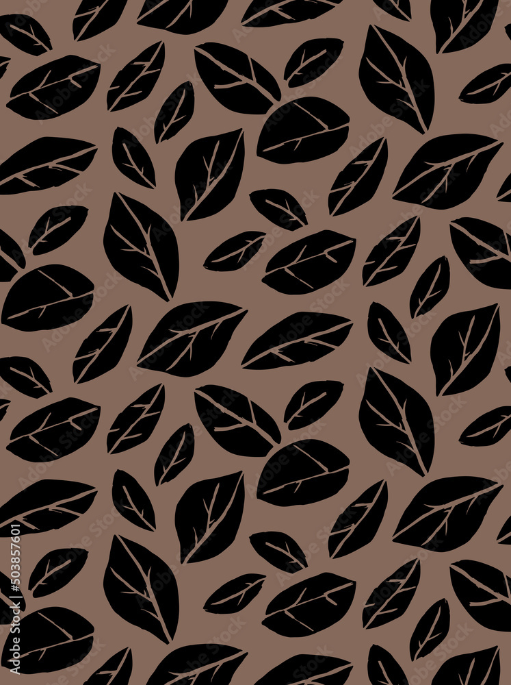 Seamless leaf pattern, floral print. Seamless leaf pattern, floral print.