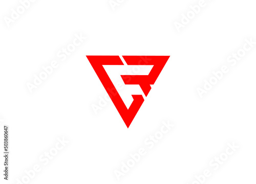 CR Logo Design , Creative Minimalist Letter CR Logo Design