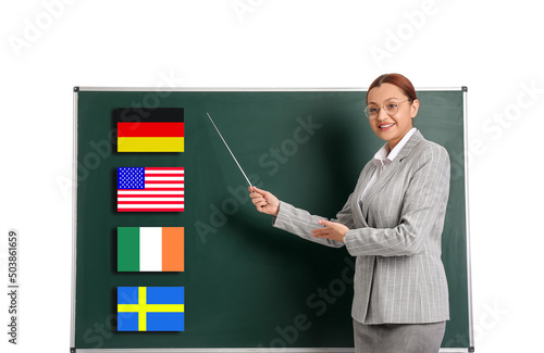 Portrait of female teacher ...