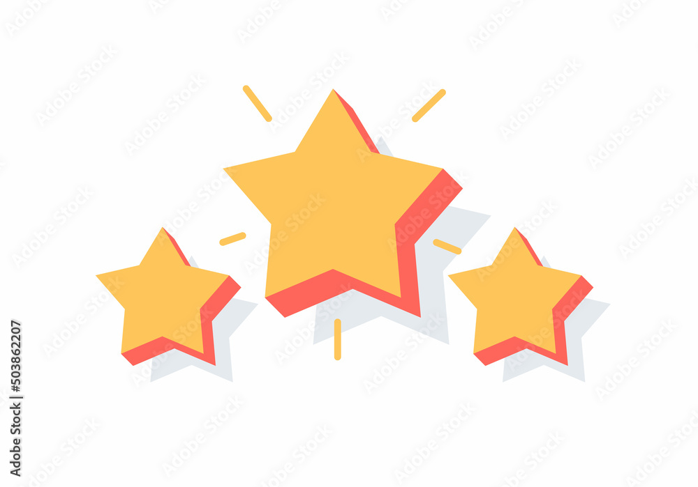 Star 3d icon gold vector rating concept or review evaluation and winner golden award idea flat cartoon illustration isolated on white image Star 3d icon gold vector rating concept or review evaluation and winner golden award idea flat cartoon illustration isolated on white image