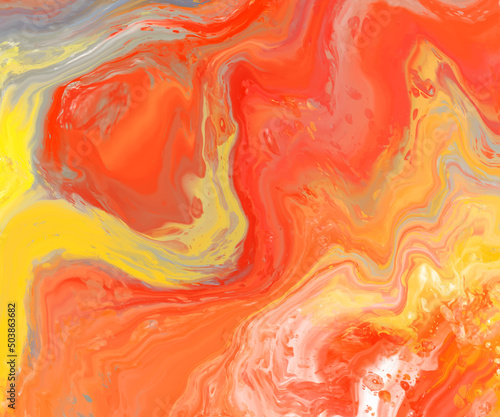 Vector orange banner. Hand drawn abstract paint brush stroke.