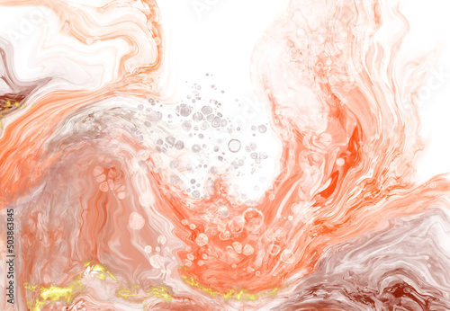 Vector coral banner. Hand drawn abstract paint brush stroke.