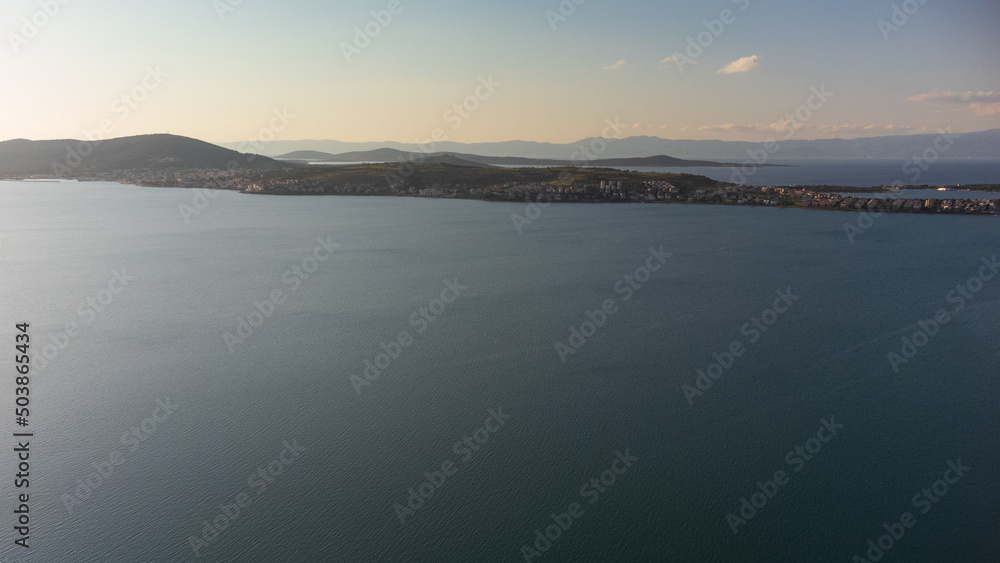 Fototapeta premium Balikesir Ayvalik aerial view. High quality photo