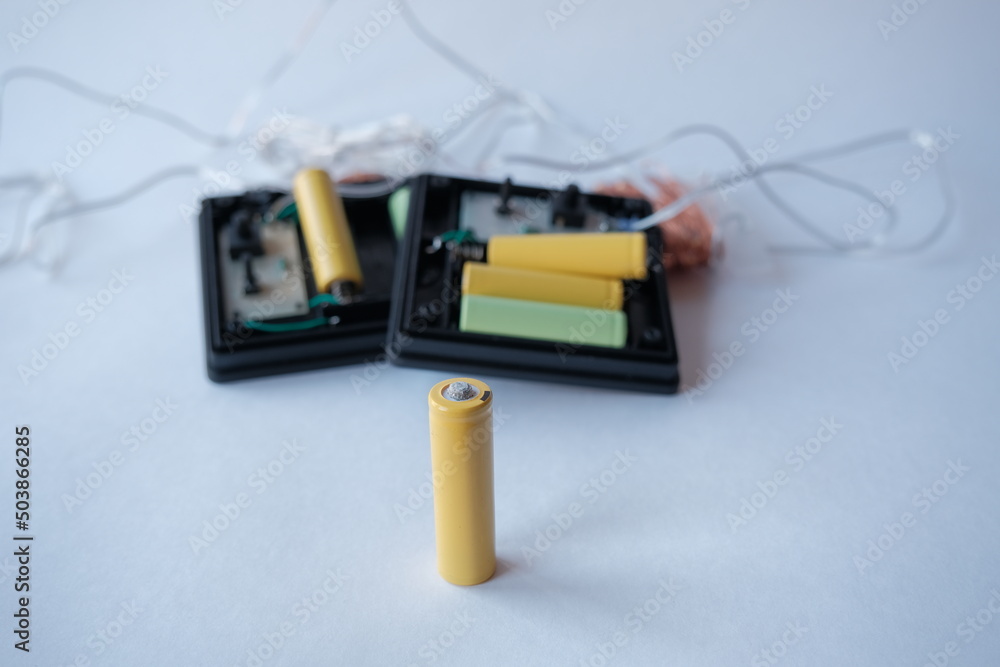 dead battery. dead rechargeable AA battery dead battery. dead rechargeable AA battery