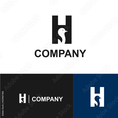 H penguin Logo set