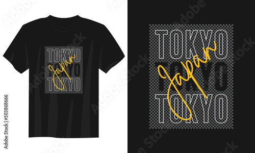 Tokyo japan typography t shirt design, motivational typography t shirt design, inspirational quotes t-shirt design