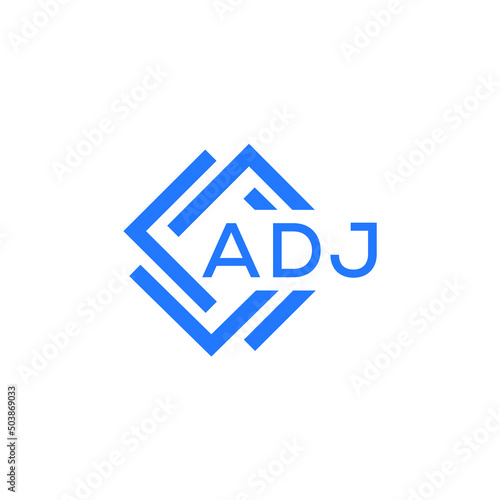 ADJ technology letter logo design on white  background. ADJ creative initials technology letter logo concept. ADJ technology letter design.
 photo