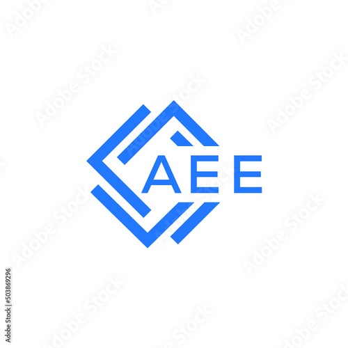 AEE technology letter logo design on white  background. AEE creative initials technology letter logo concept. AEE technology letter design.
 photo