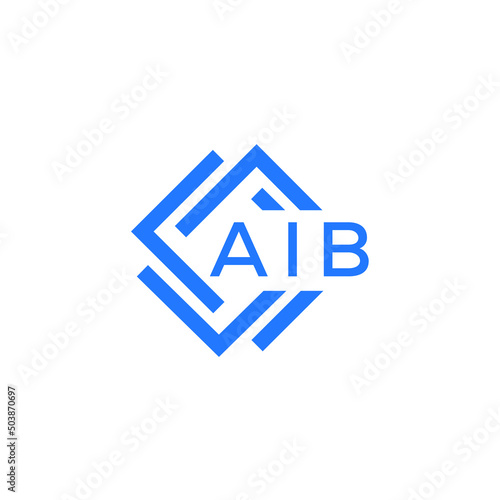 AIB technology letter logo design on white  background. AIB creative initials technology letter logo concept. AIB technology letter design.
 photo