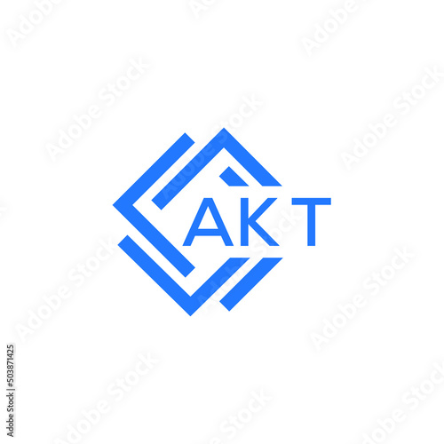 AKT technology letter logo design on white  background. AKT creative initials technology letter logo concept. AKT technology letter design.