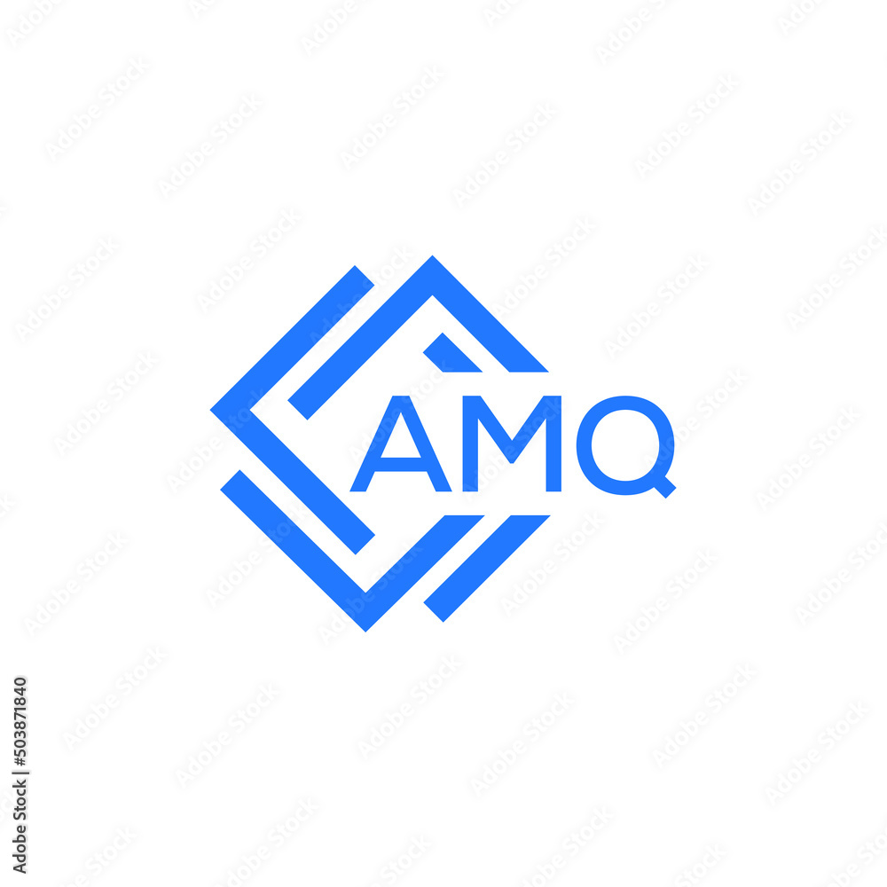 Obraz premium AMQ technology letter logo design on white background. AMQ creative initials technology letter logo concept. AMQ technology letter design. 